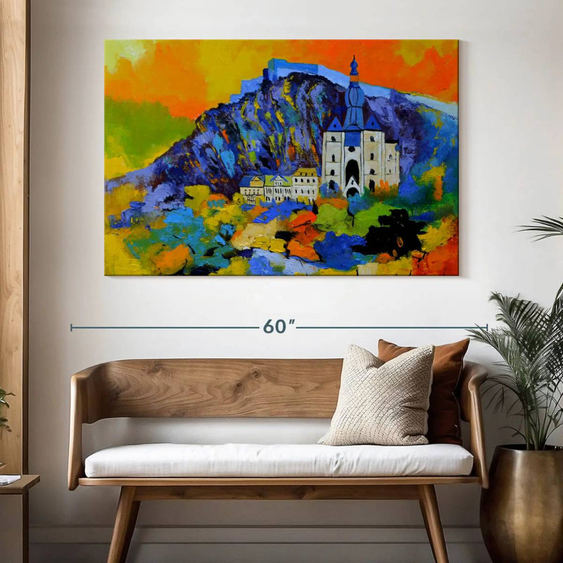 Paysage urbain Dinant Belgique, H 34 po x l 51 po