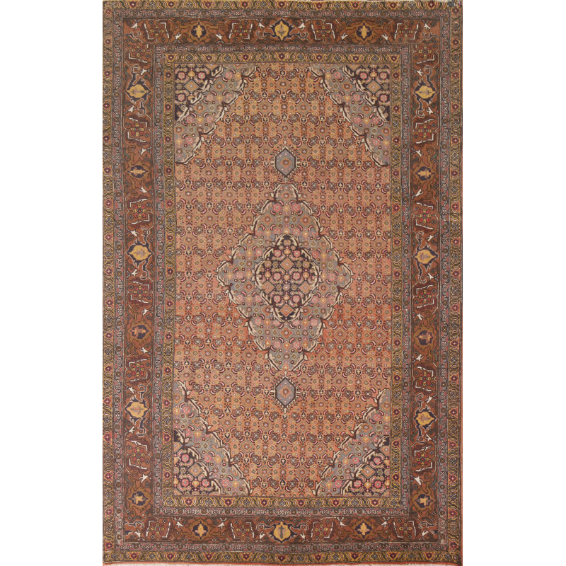 Tapis géométrique rétro 7 x 9