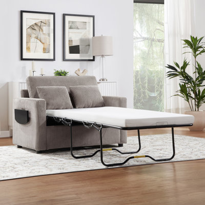 Canapé-lit simple 47,2 po avec canapé-lit et matelas pliable