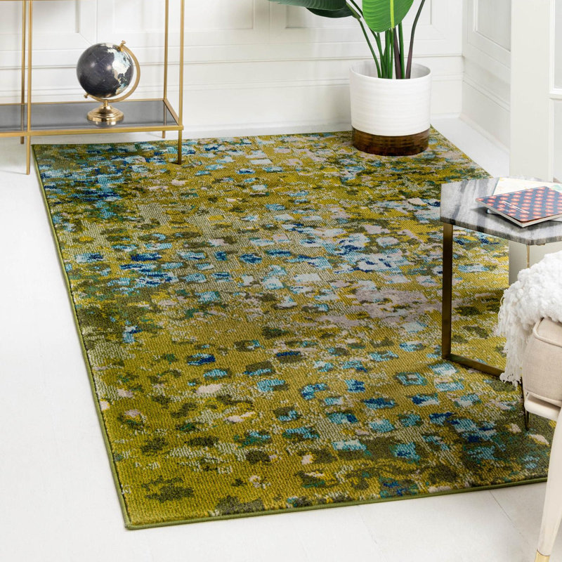 Tapis abstrait Auyeung, Rectangle 9 pi x 12 pi 2 po