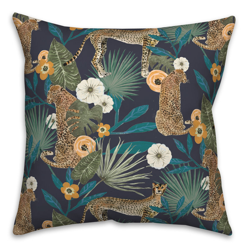  Coussin Floral, Bleu
