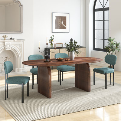 Oval  Double Pedestal Dining Table Sets