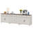 TV Stand For 100 Inch TV, 3-In-1 TV Console Table For 75/80/85/90 Inch TV, Entertainment Center With 5 Drawers And 4 Doors, Rustic White
