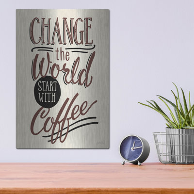 «Bad Coffee 2 No Pink» par Janelle Penner, art mural en métal