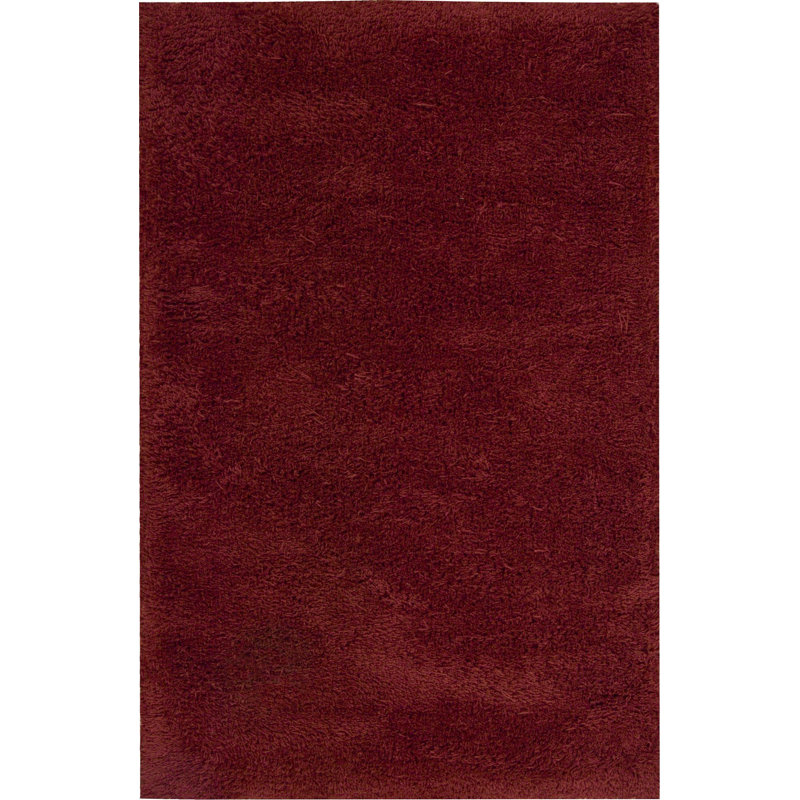 Tapis de zone rouge touffeté à la main Wallaceton, Rectangle 2 pi 6 po x 4 pi