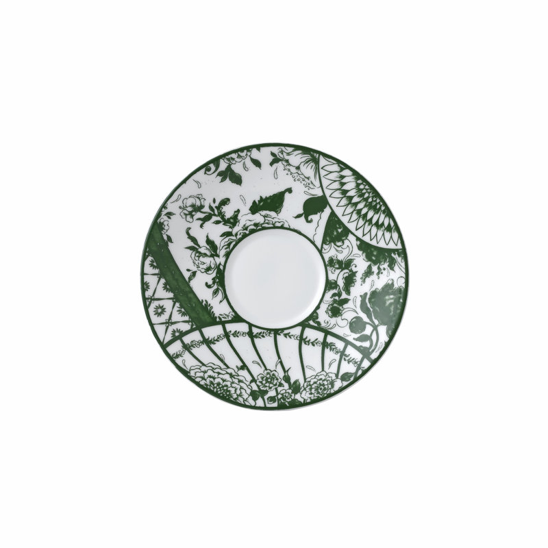 Victor Handmade Bone China Saucer, Green