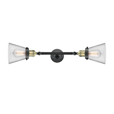 Éclairage de meuble-lavabo inclinable 2 lumières Cone