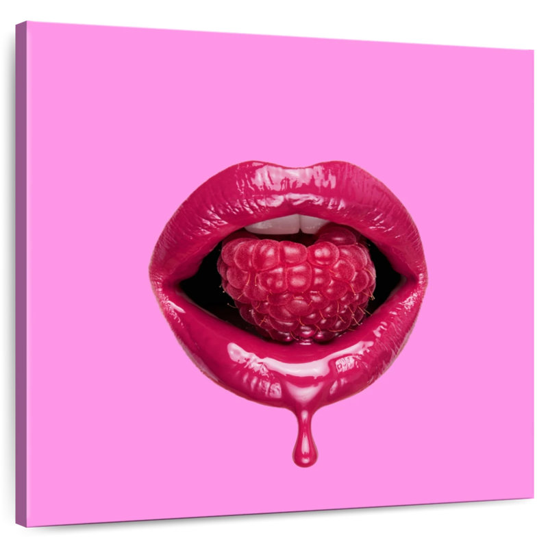 Raspberry Lips, 20" H x 20" W
