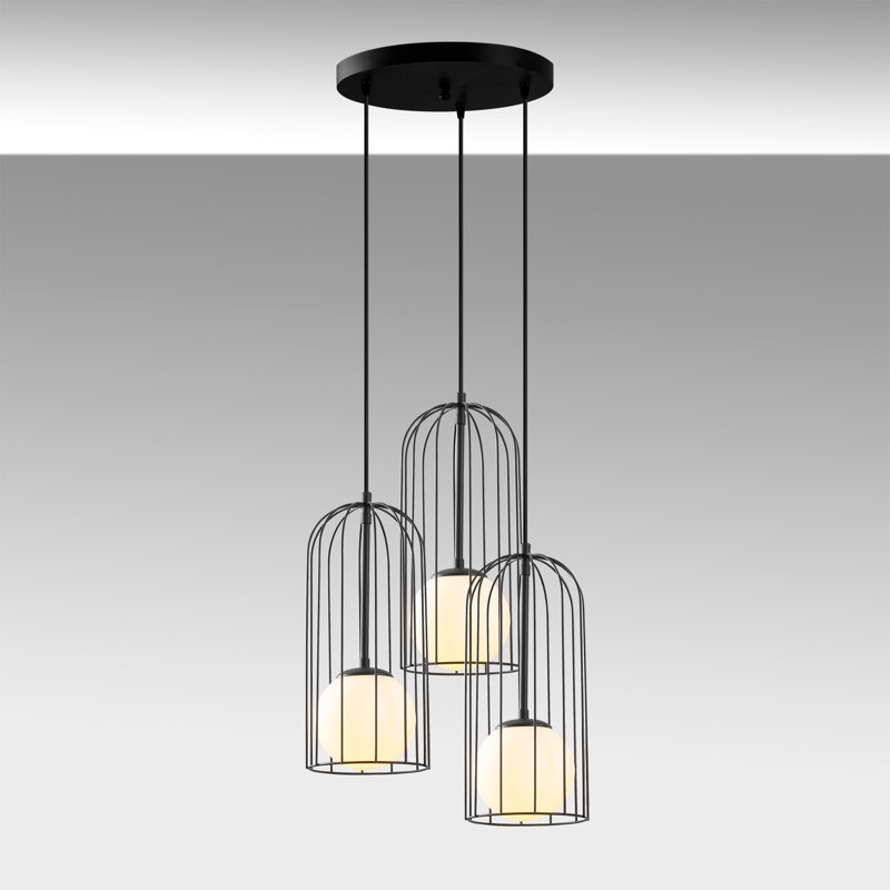 Luminaire suspendu sphère 3 lumières Penobscot, Blanc