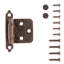 Encadrement de surface à fermeture automatique à surface variable - Laiton antique - Charnières de porte d'armoire (ensemble de 2)-125354218-91102327