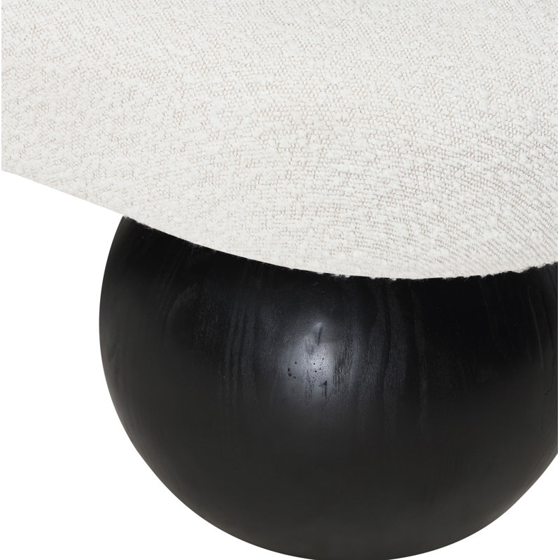 Bowie Storage Bench, Cream, Black