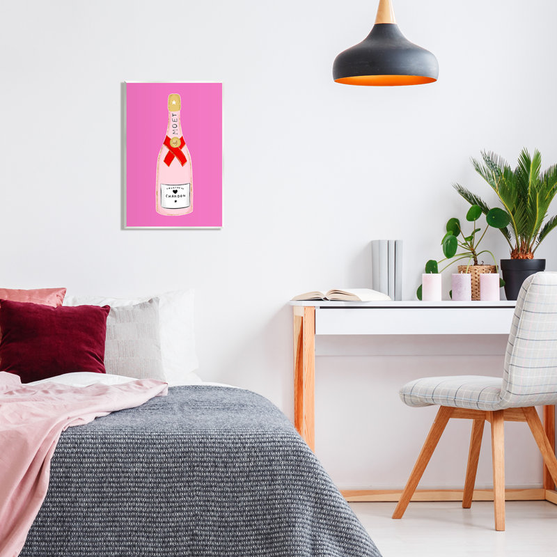Plaque amusante «Champagne» par House of Lulu, H 19 po x l 13 po x P 0,5 po