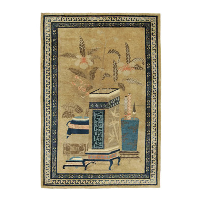 One-of-a-Kind 4'2x6'0 Hand Knotted Area Rug