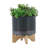 8" Dotted Planter W/ Wood Stand