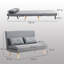 Modern Futon Sofa Bed - Click Clack Convertible 2 Seater-1210646235