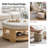 Kat Modern 40" Round Cocktail Ottoman with Solid Wood Legs-1596763920
