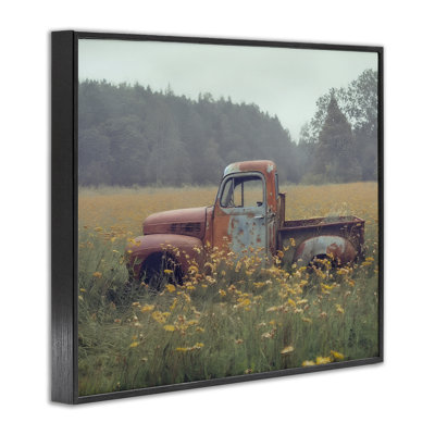 «Rustic Pickup in Country Meadow», estampe numérique, design par Steve Hunziker