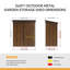 3x5 FT Outdoor Pent Roof Metal Garden Storage Shed-133069651