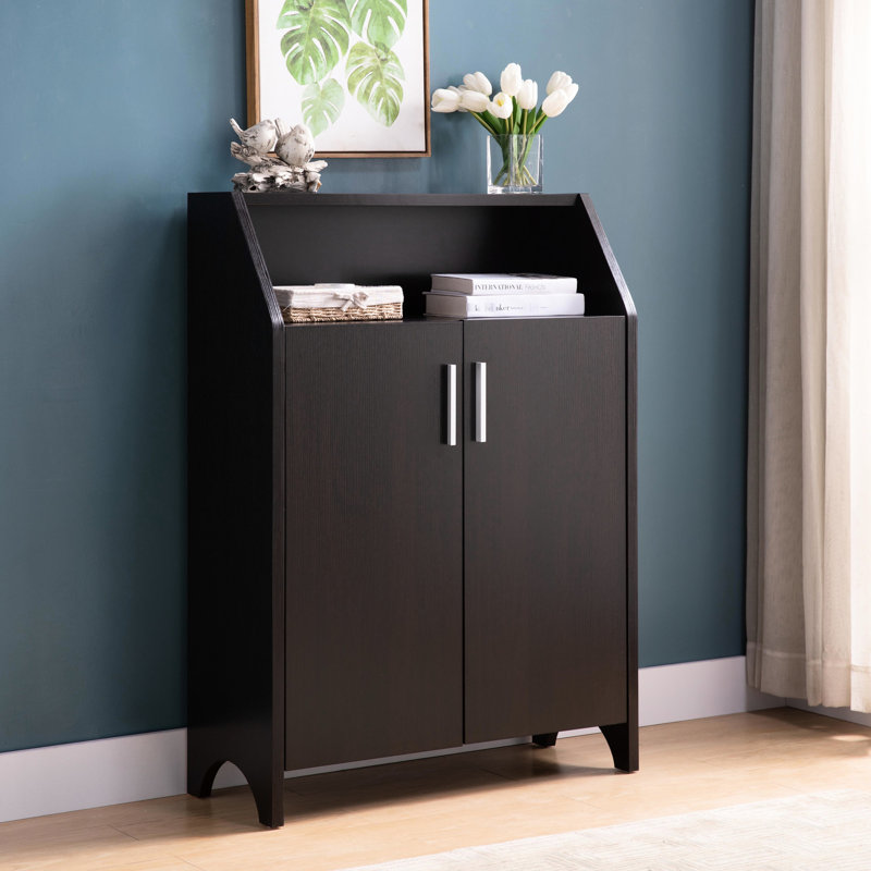 Étagère à chaussures rouge à 4 tablettes - 18 po Largeur du colis Armoire de finition 12,77 de large