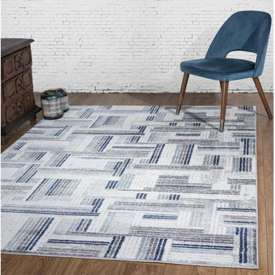 Tapis bleu / gris Bellicent