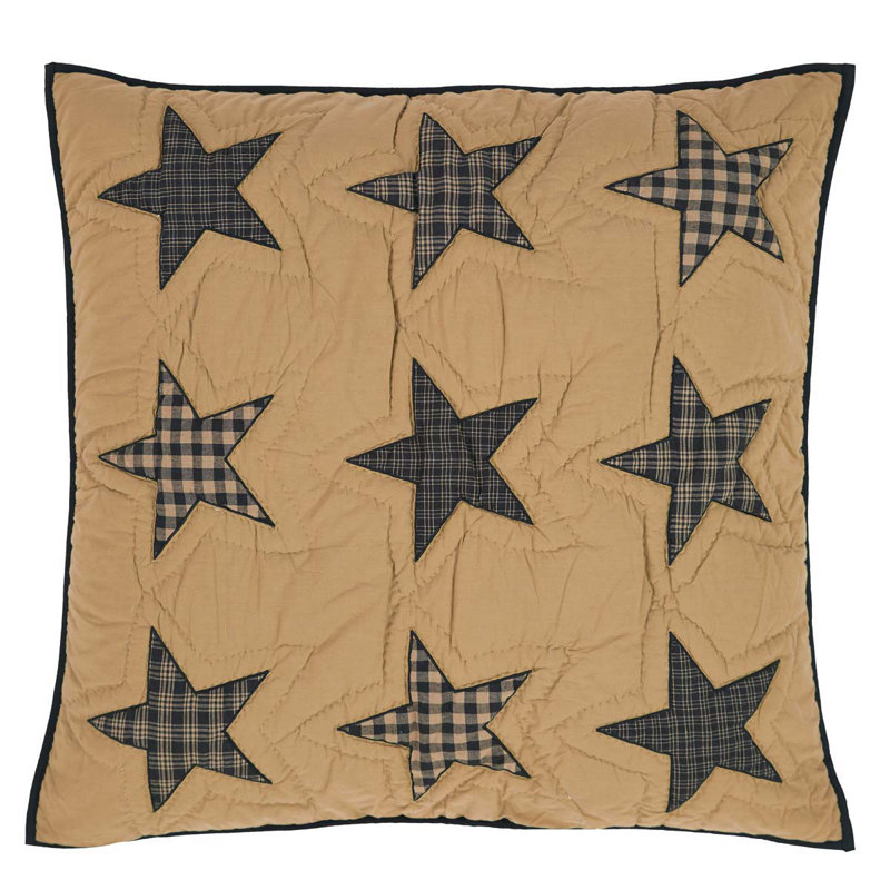 Teton Star Tan and Navy Cotton Euro Sham