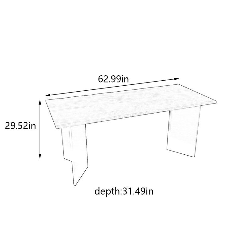 Scaggs, H 29,52 po x L 62,99 po x l 31,49 po, Brun clair