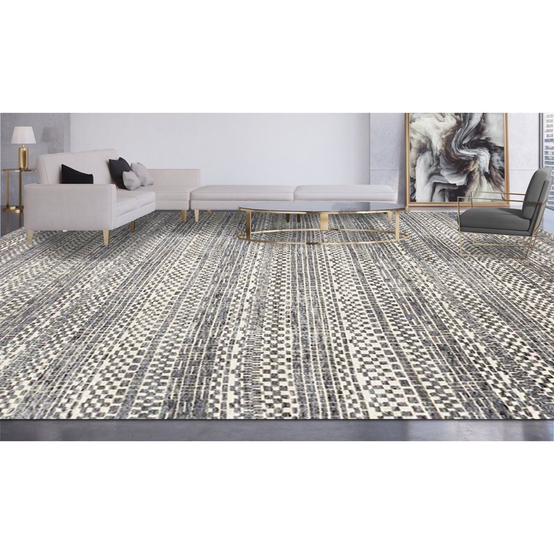 Geometric Area Rug in Beige/Natural, Rectangle 2' x 3'