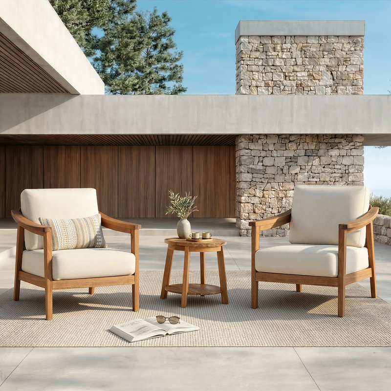 Ensemble bistro 3 pièces d'extérieur scandinave