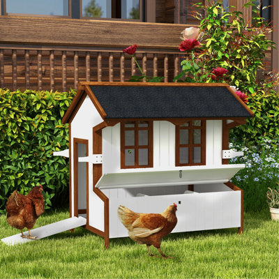 47" Poultry House - With A Convenient Side Door For Access Compact Cage With Functional Nesting Box And Movable Option