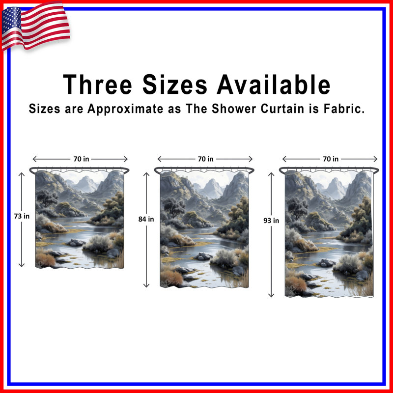 Rideaux de douche Mountain River, L 70 po x H 84 po
