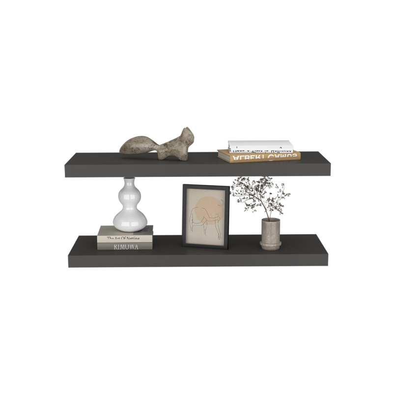 Floating Shelf Dallas, Living Room, Pine, Gray
