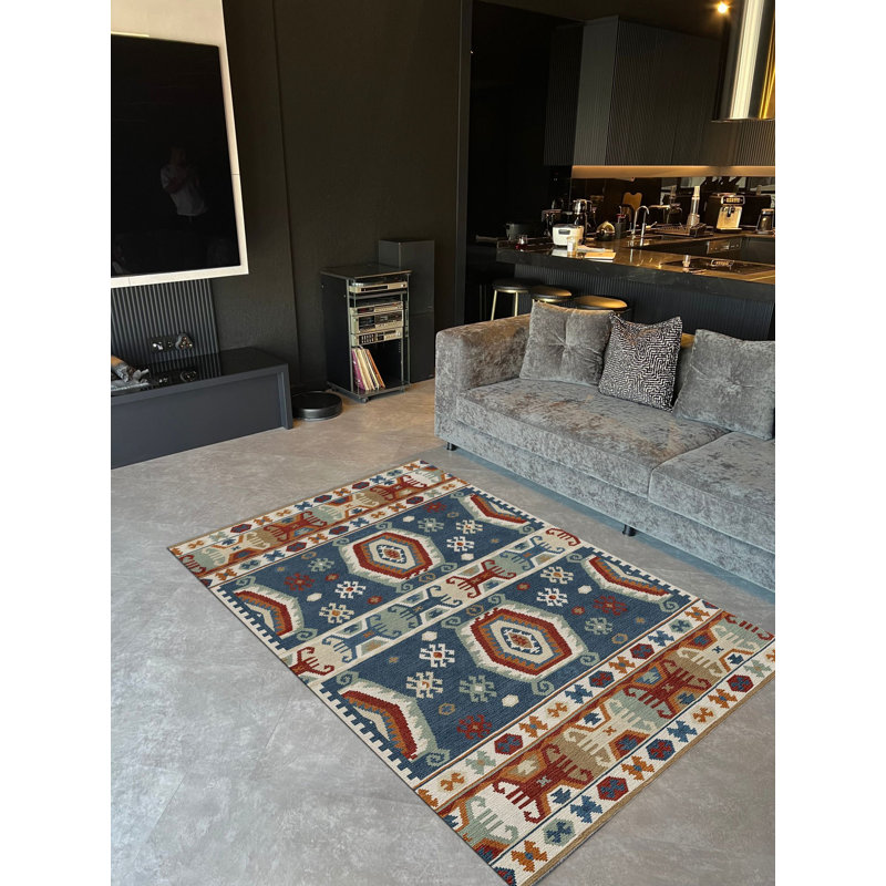 Tapis décoratif tissé à motif numérique rétro à motif numérique rétro, Tapis de couloir 3 pi 3,37 po x 6 pi 6,74 po