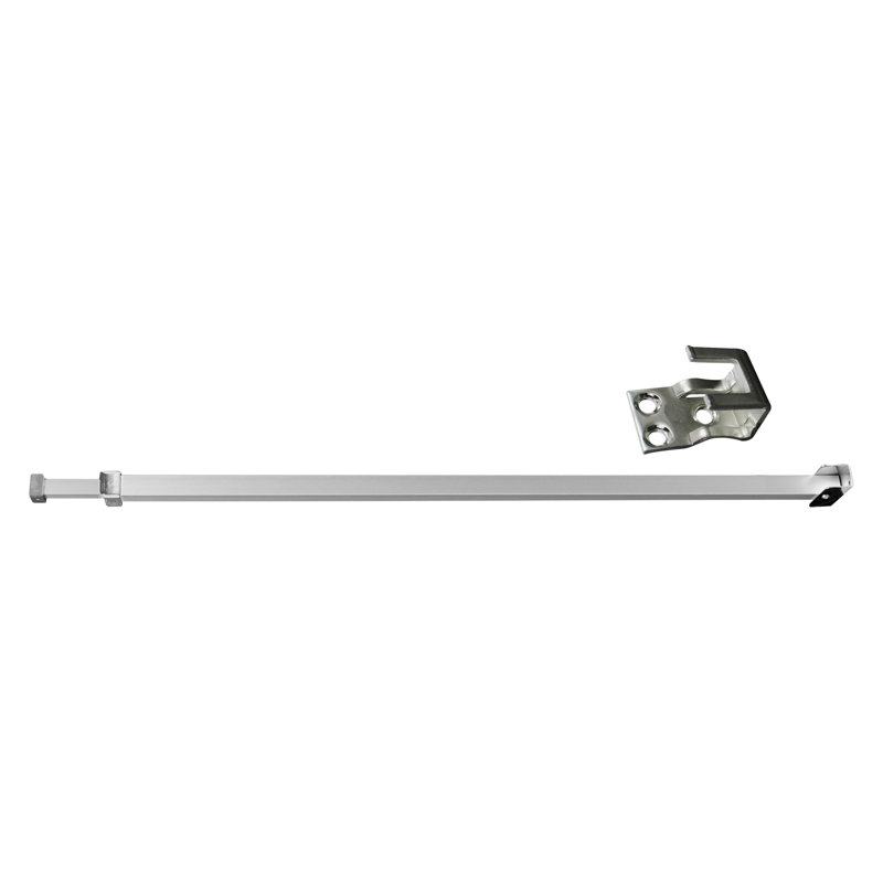 Aluminum Adjustable Security Bar for Sliding Doors, Adjusts from 28 in. to 48 in., Aluminum Finish (Single Pack), Gray