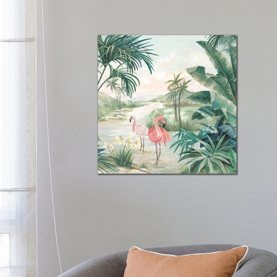 Flamingo Dream 1 Piece Wrapped Canvas Painting