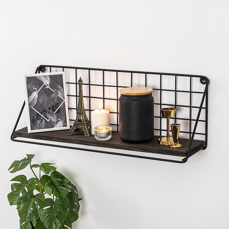 1 Piece Solid Wood Accent Shelf