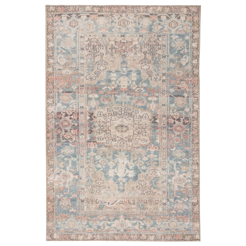 Carmody Washable Oriental Indoor Rug, Rectangle 5' x 7'6"