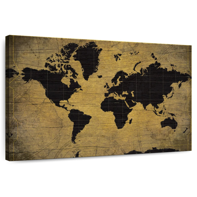 Carte du monde Aliaz, H 34 po x l 51 po