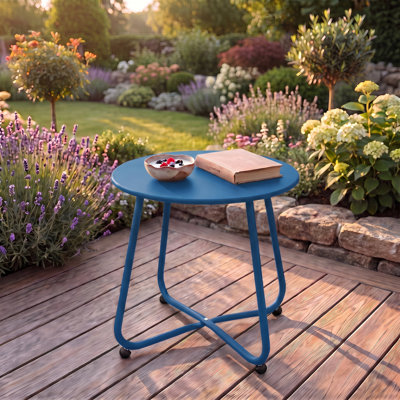 Table d'appoint d'extérieur en métal