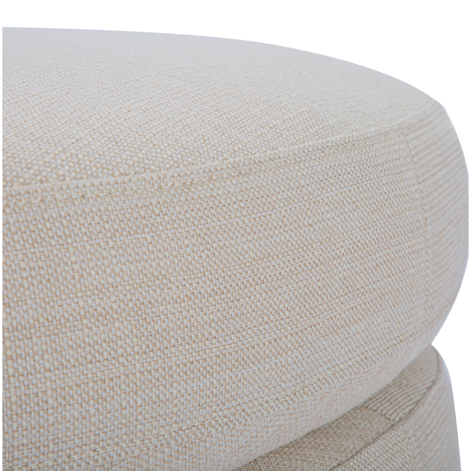 Landen 31" Ottoman, Cream Performance Basketweave
