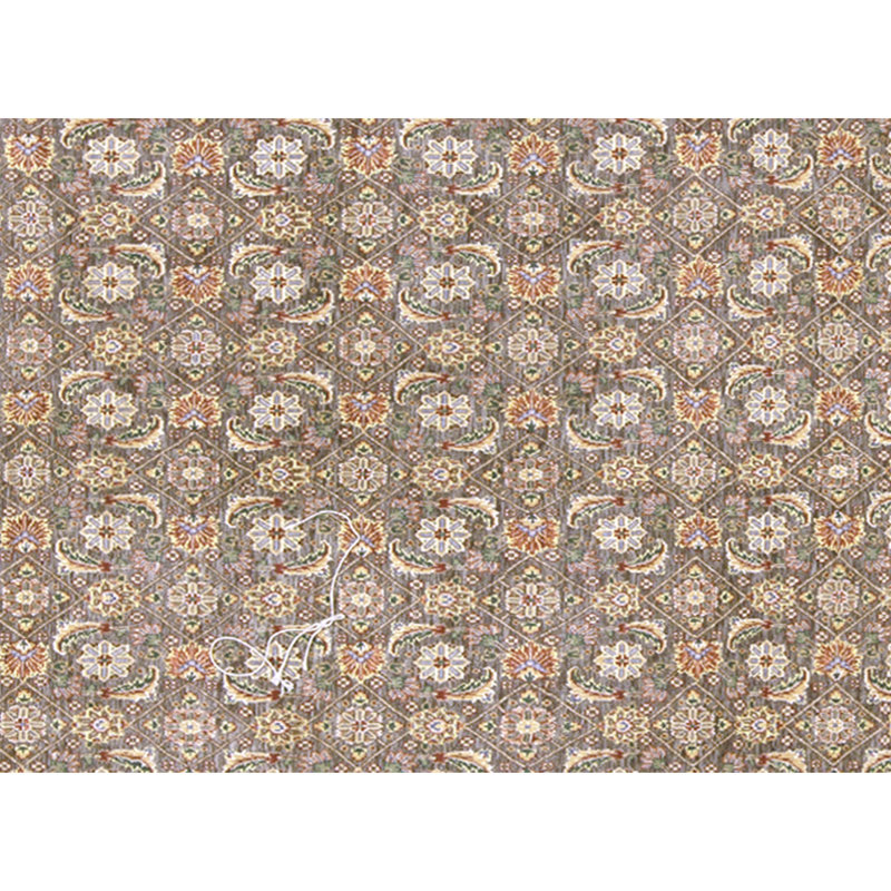 High-Quality Hand-Knotted Green And Beige Area Rug