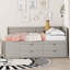 Lit de jour pratique avec tiroirs et tablettes pour un usage domestique polyvalent, idéal pour le rangement dans la chambre à coucher et le confort-1216608235-1216608246