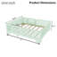 Lit double Montessori vert menthe avec porte de sécurité et clôture, conception à profil bas, aucun sommier nécessaire-1654971744-1656619683