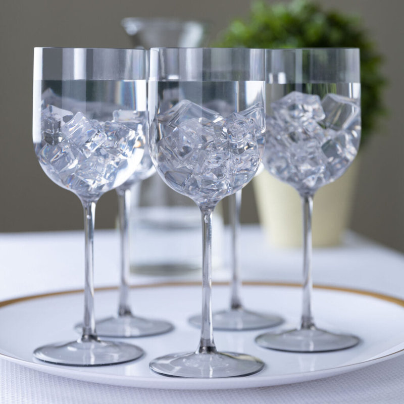 Verres à vin en plastique 12 oz Ecoqualité, 25