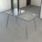 Modern Rectangular Glass Dining Table with Tempered Glass Top and Silver Metal Legs