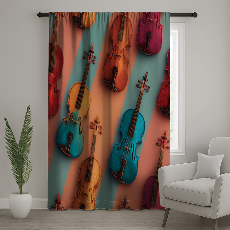 Rideaux, voilages et rideaux occultant Violins, Blocage, 50 po x 92 po - 1 panneau