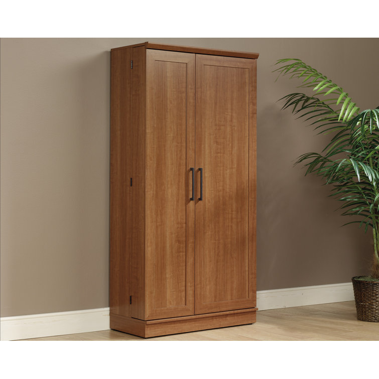 Sauder 71 in. Tall Large Storage Cabinet, Highland Oak Finish