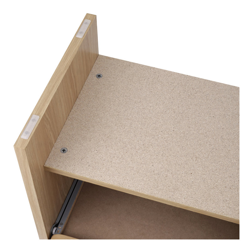 Rickie 1-Drawer End Table with Storage, Oak