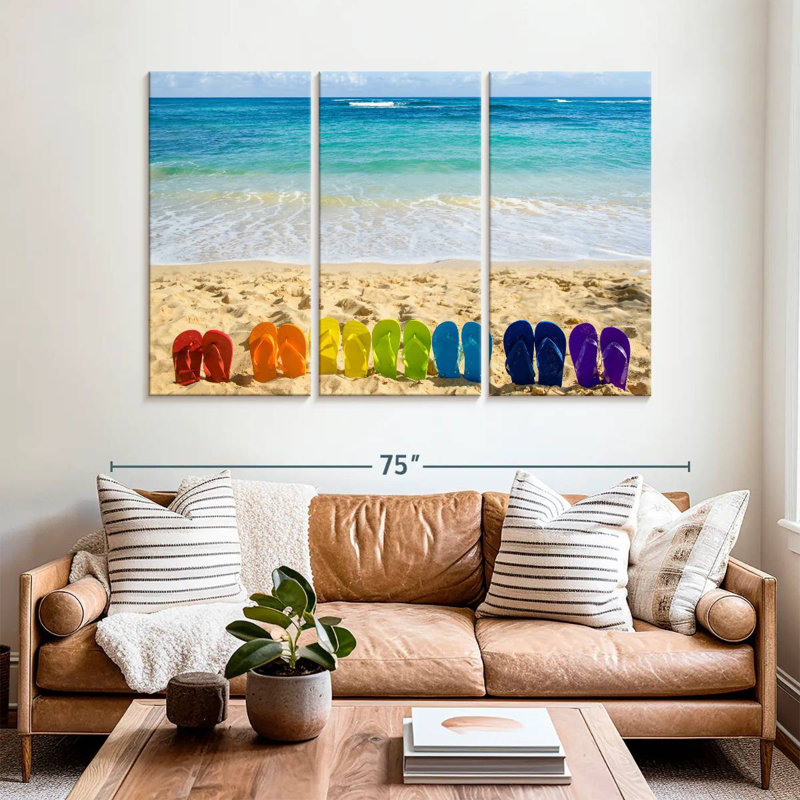 Gillard Sandy Beach Flip Flops, 42" H x 65" W
