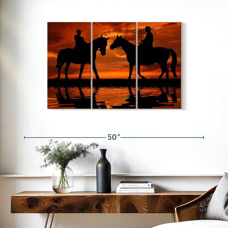 Lelar Cowboy Duo, 24" H x 38" W
