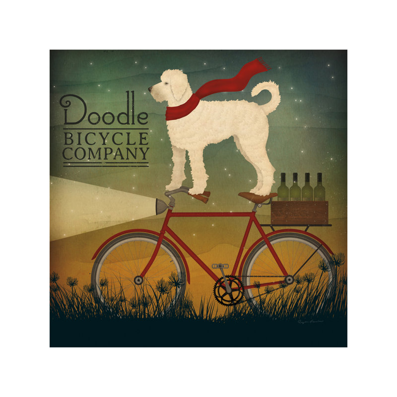Doodle Bicycle Company by Ryan Fowler - Wrapped Canvas Print, 66.04 cm H x 66.04 cm W x 1.91 cm D